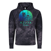 Cloud Black Vintage Aruba Beach Tropical Vibes Vacation Souvenir Gift Vintage Hoodie - longCreatives