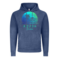 Vintage Denim Vintage Aruba Beach Tropical Vibes Vacation Souvenir Gift Vintage Hoodie - longCreatives