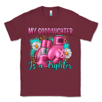 Burgundy Breast Cancer my Goddaughter is a fighter Classic Tee - Artiststas