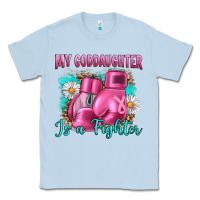 Dusty Blue Breast Cancer my Goddaughter is a fighter Classic Tee - Artiststas