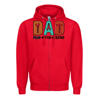 Red dad man myth legend Zipper Hoodie - Artiststas