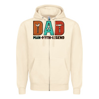Sandshell dad man myth legend Zipper Hoodie - Artiststas
