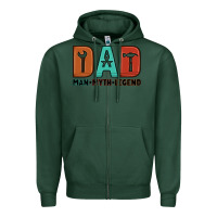 Sports Green dad man myth legend Zipper Hoodie - Artiststas