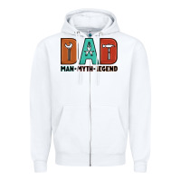 White dad man myth legend Zipper Hoodie - Artiststas