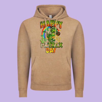 Happy St. Patrex Day Vintage Hoodie Designed By Cowgirlartshop