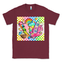 Burgundy retro summer Classic Tee - TumblerDesignByShophia