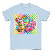Dusty Blue retro summer Classic Tee - TumblerDesignByShophia