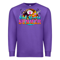 Purple hot nurse summer Premium Sweatshirt - BarkalooDesign