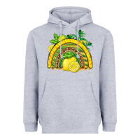 Heather Grey lemon  rainbow Heavyweight Hoodie - BarkalooDesign