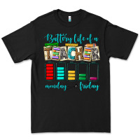 Black battery life of a teacher monday friday Premium Tee - NancyCooperArtShop