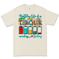 Battery Life Of A Teacher Monday Friday Premium Tee | Teevron