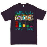 Plum battery life of a teacher monday friday Premium Tee - NancyCooperArtShop