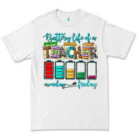 White battery life of a teacher monday friday Premium Tee - NancyCooperArtShop