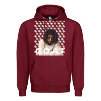 Burgundy Retro Vintage J Cute Cole Gifts Women Zipper Hoodie - longCreatives