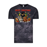 Cloud Black merry christmas Vintage Tee - CowGirlArtShop