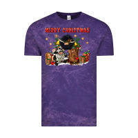 Cloud Purple merry christmas Vintage Tee - CowGirlArtShop