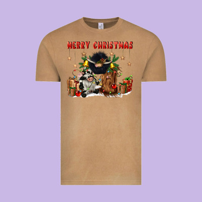 Merry Christmas Vintage Tee Designed By Cowgirlartshop