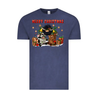 Vintage Denim merry christmas Vintage Tee - CowGirlArtShop