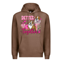 Chestnut Be Mine Valentine Dog Premium Hoodie - CowhideDigitalArt