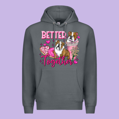 Be Mine Valentine Dog Premium Hoodie Designed By Cowhidedigitalart