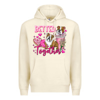 Sandshell Be Mine Valentine Dog Premium Hoodie - CowhideDigitalArt