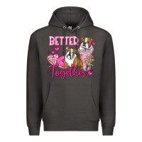 Smoke Be Mine Valentine Dog Premium Hoodie - CowhideDigitalArt