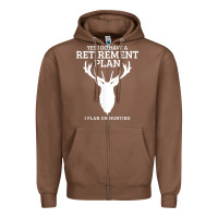 Chestnut Hunting Retirement Plan Funny Elk Deer Retired Hunter Gift Zipper Hoodie - longCreatives