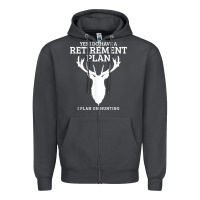 Smoke Hunting Retirement Plan Funny Elk Deer Retired Hunter Gift Zipper Hoodie - longCreatives