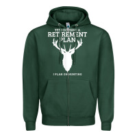 Sports Green Hunting Retirement Plan Funny Elk Deer Retired Hunter Gift Zipper Hoodie - longCreatives