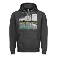 Charcoal Heather india agra taj mahal mausoleum travel tourist Zipper Hoodie - longCreatives