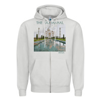 Dove Grey india agra taj mahal mausoleum travel tourist Zipper Hoodie - longCreatives