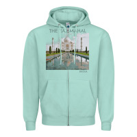 Seafoam india agra taj mahal mausoleum travel tourist Zipper Hoodie - longCreatives