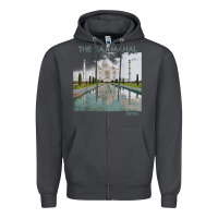 Smoke india agra taj mahal mausoleum travel tourist Zipper Hoodie - longCreatives