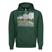 Sports Green india agra taj mahal mausoleum travel tourist Zipper Hoodie - longCreatives