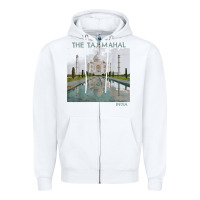 White india agra taj mahal mausoleum travel tourist Zipper Hoodie - longCreatives