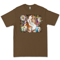 Cacao Easter Bunny With Quail Eggs And Daisy Premium Tee - RanaPortraitStore
