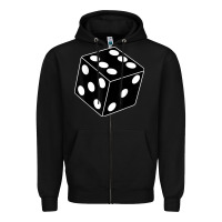 Black black gaming dice halloween costume cool quirky funny Zipper Hoodie - longCreatives