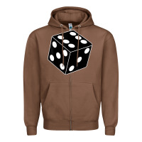 Chestnut black gaming dice halloween costume cool quirky funny Zipper Hoodie - longCreatives