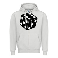 Dove Grey black gaming dice halloween costume cool quirky funny Zipper Hoodie - longCreatives