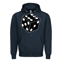 Navy black gaming dice halloween costume cool quirky funny Zipper Hoodie - longCreatives