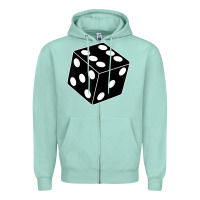Seafoam black gaming dice halloween costume cool quirky funny Zipper Hoodie - longCreatives