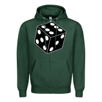 Sports Green black gaming dice halloween costume cool quirky funny Zipper Hoodie - longCreatives
