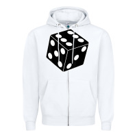 White black gaming dice halloween costume cool quirky funny Zipper Hoodie - longCreatives