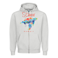 Dove Grey kauai hawaii watercolor sea turtle souvenir Zipper Hoodie - longCreatives