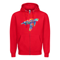 Red kauai hawaii watercolor sea turtle souvenir Zipper Hoodie - longCreatives