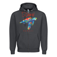 Smoke kauai hawaii watercolor sea turtle souvenir Zipper Hoodie - longCreatives
