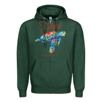 Sports Green kauai hawaii watercolor sea turtle souvenir Zipper Hoodie - longCreatives