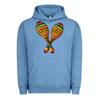 Pigment Pebble Blue mexican maracas Urban Hoodie - AdoDesignShop