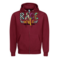 Burgundy race wife Zipper Hoodie - Artiststas