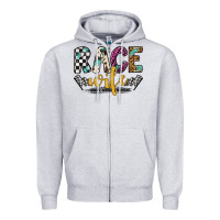Heather Grey race wife Zipper Hoodie - Artiststas